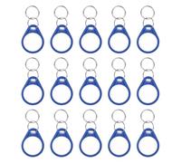 PATIKIL 15 llaveros CUID de 13,56 MHz ISO14443A para sistema de control de | Llavero inteligente IC compatible con tarjeta estándar clásica 1K para sistema de control de acceso de entrada, azul y blanco