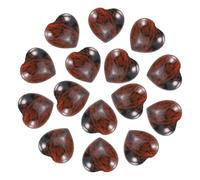 PATIKIL 15 piedras de cristal natural en forma de corazón, mini cristal pulido de 0.6 pulgadas, piedras de preocupación grabadas en roca de bolsillo para mujeres, regalos de meditación, obsidiana