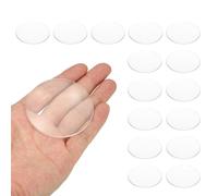 PATIKIL 15 Piezas Lente Biconvexa, 60mm Diámetro 180mm Distancia Focal Lentes Ópticos Esféricos Lupa Pisapapeles Acrílico Doble Convexo Para DIY Oficina Casa Experimentos