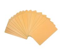 PATIKIL 15 Uds Metal Visita Tarjetas Anodizadas 0,8mm Grueso Anodizado Aluminio Blancos Nombre Tarjeta 3,4x2,1" Imprimible Nombre Tarjeta para Personalizado DIY, Oro