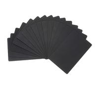 PATIKIL 15 Uds Metal Visita Tarjetas Anodizadas 0,8mm Grueso Anodizado Aluminio Blancos Nombre Tarjeta 3.4x2.1" Imprimible Nombre Tarjeta para Personalizado DIY, Negro