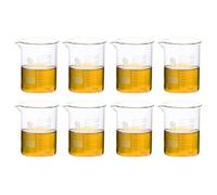 PATIKIL 150ml Vaso Medición Bajo, 8 Pcs Juego Vasos Precipitados Borosilicato 3.3 Graduados Con Pico Experimentos Laboratorio, Cocina Y Repostería, Transparente