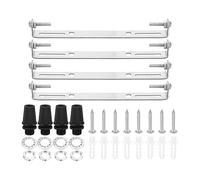 PATIKIL 150mm Techo Luz Placa Kit, 4 Juego Luz Accesorio Montaje Soporte Placa Acero Transversal Barra para Casa Oficina Colgante Pared Lámpara, con Tornillo Arandela Tuerca Kit