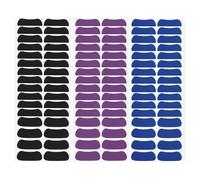 PATIKIL 156 Pares de Pegatinas Deportivas para Ojos Negros, Tiras Negras para Ojos Pegatinas Transpirables para Fans de Béisbol en El Día Del Juego, Negro/Azul/Morado