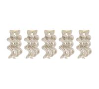 PATIKIL 15cm Pelucas de Muñeca, 5 Pcs de Alta Temperatura Seda Rizada Peluca de Extensión de Cabello Accesorios para Hacer Pelucas de Muñeca Kit Diy Hecho a Mano, Gris Leche