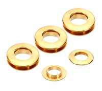 PATIKIL 15mm (3/5 Pulgada) Sólido Latón Agujero Ojales, 4uds Arco Superficie Auto Respaldo Ojales con Arandela para Cuero Artesanía, Latón Tono