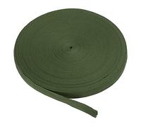 PATIKIL 15mm Algodón Sarga Cinta 45m（50 Yardas) Algodón Cinta Bies Encuadernación Cinta Espiga Cinta para Coser Encuadernación Regalo Envoltura Artesanía Bricolaje Ejército Verde