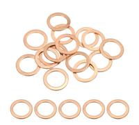 PATIKIL 15pcs Arandela de Cobre M16, Anillo de Sellado, 22x16x1.5mm(OD*ID*Grosor) Junta Plana Métrica Crush Accesorios Hidráulicos para Tornillos Perno Tapones de Cárter Drenaje de Aceite