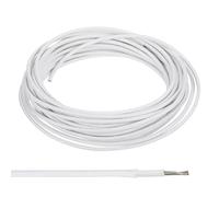 PATIKIL 16.4 Pies 17AWG Electrónico Cable, Aislado Alta Temperatura Resistente Eléctrico Flexible Silicona Cable para Lámpara Caldera Calefacción, Blanco