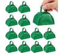 PATIKIL 16 Piezas De Cencerros Para Partidos De Fútbol, Cencerros De 3 Pulgadas Para Eventos Deportivos Al Por Mayor Hacedores De Ruido Fuertes Cencerro Con Asa, Verde