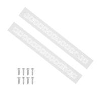 PATIKIL 16 X 2 Inch Cubierta De Rejilla De Aire Para Puerta, 2 Pcs Rejilla De Ventilación De Aluminio Resistente Con Tornillos De Montaje Para Puerta De Armario O Gabinete, Blanco