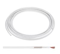 PATIKIL 19.7 pies Calibre 13 AWG Cable de Alta Temperatura Alambre de Vidrio de Mica Resistente Al Calor Aislado Flexible y Electrónico para Lámpara Caldera Blanco