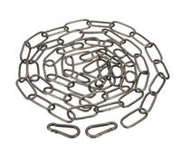 PATIKIL 1pcs 1.82m Cadena de Eslabón, Cadena de Hierro de Colgante de Iluminación con 2 Conectores de Bloqueo de Tornillo de Resorte para Canastilla de Plantas Lámparas Colgantes Bronce