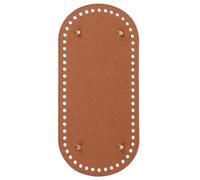 PATIKIL 1Pcs Base para Bolsos de Cuero PU, 25x12cm Bolsa Cojín Inferior Almohadilla con Agujeros y Clavos, Suministros para Hacer Bolsos, Marrón