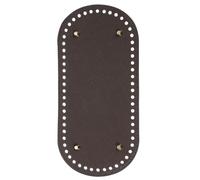 PATIKIL 1Pcs Base para Bolsos de Cuero PU, 25x12cm Bolsa Cojín Inferior Almohadilla con Agujeros y Clavos, Suministros para Hacer Bolsos, Marrón Oscuro