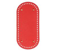 PATIKIL 1Pcs Base para Bolsos de Cuero PU, 25x12cm Bolsa Cojín Inferior Almohadilla con Agujeros y Clavos, Suministros para Hacer Bolsos, Rojo