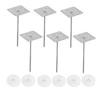 PATIKIL 2.4 Pulgadas Pasadores de Aislamiento Perforados con Arandelas Redondas, Paquete de 80 Clavos Aislantes de Aluminio para Fijar Paneles de Espuma en Pared o Techo