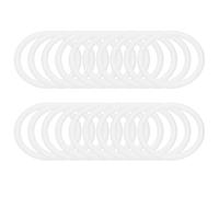 PATIKIL 2.5 Inch Anillos De Atrapasueños, 20 Pcs Anillos Redondos De Macramé Floral De Plástico para Decoraciones De Bricolaje para El Hogar, El Coche, Bodas Y Colgantes De Pared, Blanco