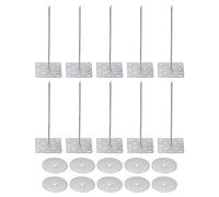 PATIKIL 2.8 Pulgadas Perforado Aislamiento Pasadores con Redondas Arandelas, 50 Paquete Aluminio Aislantes Clavos Pared Tapón para Fijación Espuma Placas a Pared o Techo