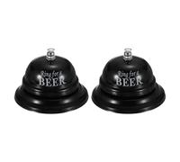 PATIKIL 2 campanas de escritorio, 3.3 pulgadas, timbre de llamada de servicio de recepción de metal fuerte y transparente, anillo de barra para restaurante, hotel, juego, aula, cena, entrenamiento de