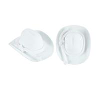 PATIKIL 2 Cappellini Da Cowboy Miniaturizzati, Bianchi Accessori In Miniatura Per Case Delle Bambole Decorazioni Per Capelli Per Matrimoni Feste Abiti Pupazzi Di Neve 6.5 x 5 x 3 cm