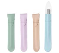PATIKIL 2 fundas de cuero para bolígrafos, funda protectora de cuero para guardar bolígrafos, lápices, fuente, oficina, regalos de negocios, rosa/morado/verde claro/azul claro