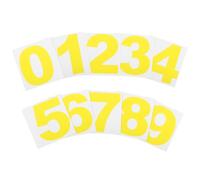PATIKIL 2 Hojas Pegatinas Números de 0-9 Set, 102mm Calcomanías Reflectantes Autoadhesivas de Vinilo Impermeables para Buzón Exteriores Puerta Ventana Autos Señales Casa Oficina, Amarillo