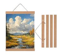 PATIKIL 2 Juego De Marco Magnético Para Colgar Posters De 8 Pulgadas Con Imanes De Madera Kit De Colgado Ancho Para Fotos, Cuadros, Obras De Arte, Mapas, Marrón