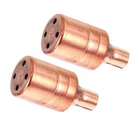 PATIKIL 2 Paquete Cobre Refrigerante Distribuidor 1/8 x 3/8 Pulgadas | Juntas Refrigerante Divisor Desviador Líquido Separador, 4 Agujero, para Aire Acondicionador Unidad externa