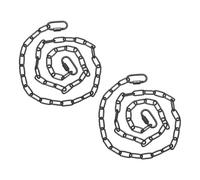 PATIKIL 2 Pcs Candado De Cadena Para Puerta 30 Pulgadas X 2.5 Mm Negro | De Diámetro, Cadena Colgante De Acero Aleado, Con 2 Ganchos, Para Puesto Granja Cerca Puerta Hamaca Columpio Saco