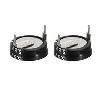 PATIKIL 2 Pcs Condensadores Super 5.5V 0.22F Tipo H De Botón Alta Energía Baja Resistencia Alta Consistencia Para Motor AC Pantalla De Energía Color Negro