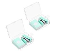 PATIKIL 2 Pcs Mini Grapadora con 800 Grapas Estándar, Set de Grapadoras de Escritorio Morandi Lindas Grapadoras de Oficina Capacidad de 20 Hojas para Suministros de Oficina en Aula, Verde