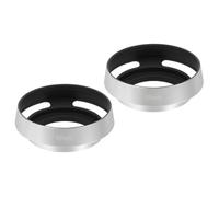 PATIKIL 2 Pcs Parasol De 37mm, Parasoles Universales De Metal Hueco con Rosca Y Ventilación para Fujifilm para Nikon para Pentax, Plateado