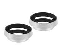 PATIKIL 2 Pcs Parasol De 46mm, Parasoles Universales De Metal Hueco Y Ventilado con Rosca para Fujifilm para Nikon para Pentax, Plateado