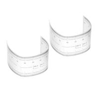 PATIKIL 2 Pcs Regla Flexible De Película 10cm Regla Plegable Recta | PET Plástico Transparente, Escala 0.1mm, Con ángulo R Y Líneas De Ancho, Para Fábrica