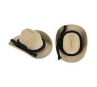 PATIKIL 2 Pezzi MiniDa Cowboy, Khaki MiniatureWestern Cowboy Accessori Per Case Di Bambole Artigianato Bambole Decorazione Per Capelli Matrimonio Feste Vestiti Pupazzo