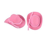 PATIKIL 2 Pezzi MiniDa Cowboy Rosa Accessori In Miniatura Per Casa Delle Bambole Artigianato Bambole Decorazione Per Capelli Matrimonio Feste Pupazzo Di Neve 6.6 x 5.1 x 3 cm