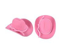 PATIKIL 2 Pezzi MiniDa Cowboy Rosa Accessori In Miniatura Per Casa Delle Bambole Decorazioni Per Matrimoni Feste Capelli Pupazzi Di Neve 3.3 X 2.8 X 1.6 Pollici