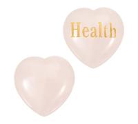 PATIKIL 2 piedras de cristal natural en forma de corazón, piedra de preocupación de amor de 1.2 pulgadas con palabras inspiradoras, cristales de ansiedad para mujeres, regalos de estrés, meditación
