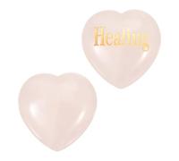 PATIKIL 2 piedras de cristal natural en forma de corazón, piedra de preocupación de amor de 1.2 pulgadas con palabras inspiradoras, cristales de ansiedad para mujeres, regalos de estrés, meditación