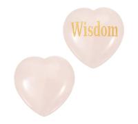 PATIKIL 2 piedras de cristal natural en forma de corazón, piedra de preocupación de amor de 1.2 pulgadas con palabras inspiradoras, cristales de ansiedad para mujeres, regalos de estrés, meditación