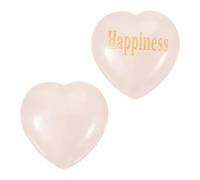 PATIKIL 2 piedras de cristal natural en forma de corazón, piedra de preocupación de amor de 1.2 pulgadas con palabras inspiradoras, cristales de ansiedad para mujeres, regalos de estrés, meditación