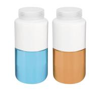 PATIKIL 2 Piezas de Botellas de Reactivo de 1000 ml, Botellas Redondas de Boca Ancha de PP con Tapa de Rosca para Almacenamiento de Muestras de Agua de Laboratorio, Transparente