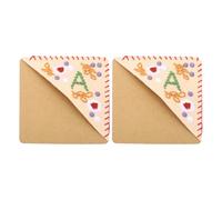 PATIKIL 2 piezas Marcapáginas de Esquina Marcapáginas de Letras Personalizado Bordado Lindo de Letras Flor Fieltro Triángulo Regalo para Lectura Maestros Beige Letra a