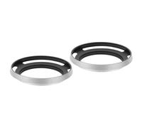 PATIKIL 2 Piezas Parasol De 55mm, Parasoles Universales Delgados Huecos De Metal con Rosca para Fujifilm para Nikon para Pentax, Plateado