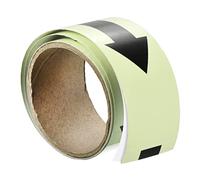 PATIKIL 2 Pulgadas x 3.3 Pies Fluorescente Cinta, Marcado Cinta Luminosa Flecha Marca Resplandor en la Oscuridad para Exterior Interior, Verde