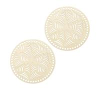 PATIKIL 2 Pz Base Cesta 7.9 Pulgadas Suministros Para Tejer Color Madera | Base Redonda Fondo Bolsa Ganchillo Madera, Para Mujeres Proyectos Ganchillo Y Manualidades DIY Bolso
