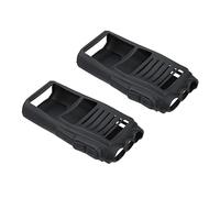 PATIKIL 2 Vías Radio Soporte Silicona Walkie Talkie Protectoras Cubiertas Goma Suave Funda Negro para PT-UV82 Radios 2 Paquete