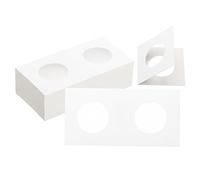 PATIKIL 2 x 2 Moneda Sobres, 50 Paquete 27.5mm Cartón Monedero Soporte Papel Monedero Soportes para Moneda Colección Suministros Coleccionista, Blanco