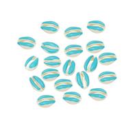 PATIKIL 20 Piezas Caracolas De Cauri Azul Claro Blancas Conchas De Mar